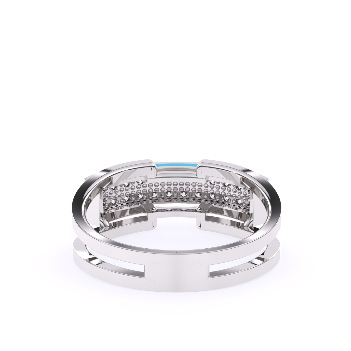 Impressive Round Lab Grown Band For Men